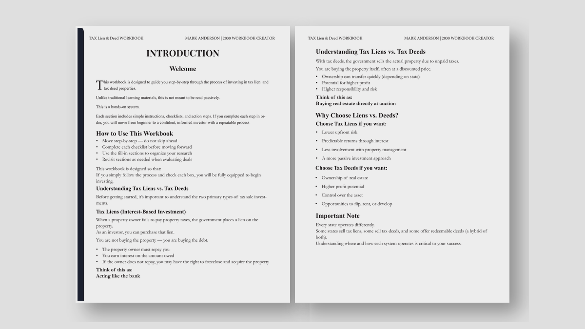 The Workbook preview